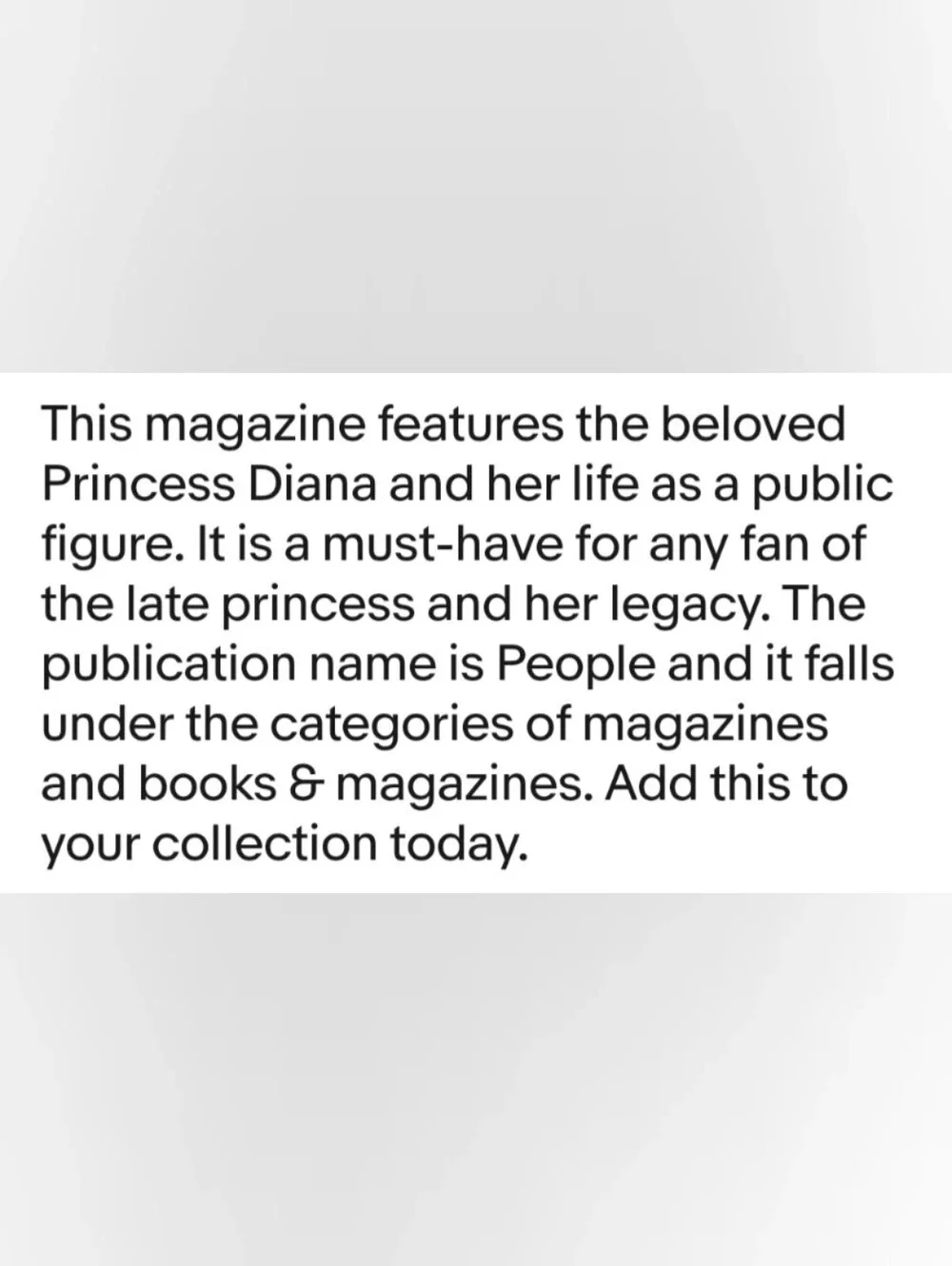 Princess Diana Princess Of Wales People Magazine Special Collectors Issue 1997